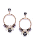 Laura Circular Black Earrings - ChicMela