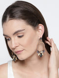 Laura Circular Black Earrings - ChicMela