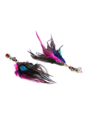 Luxe Crystal and Feather Drops - ChicMela