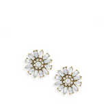 Luxe Crystal Aster Statement Earrings - ChicMela