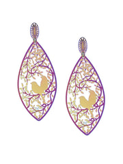 Love Birds in a Nest 3D Drop Earrings - ChicMela