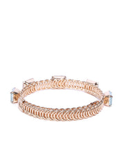 Luxe 18K Gold Plated Multi Stone Wrap Around Bracelet - ChicMela