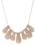 Gold Textured Necklace - ChicMela