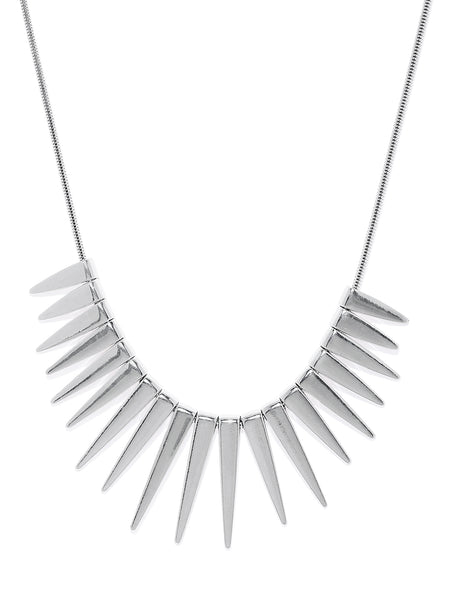 Silver Conical Necklace - ChicMela