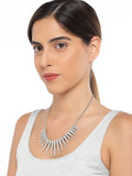 Silver Conical Necklace - ChicMela