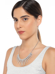 Silver Conical Necklace - ChicMela