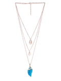 Blue Layered Shell Necklace - ChicMela