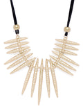 Tribal Gold Matte Necklace - ChicMela