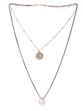 Roman Coin and Pearl Layered Necklace - ChicMela