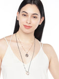 Roman Coin and Pearl Layered Necklace - ChicMela