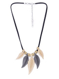 Matte Leaves Necklace - ChicMela