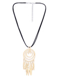 Dreamcatcher Matte Gold Necklace - ChicMela