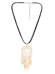 Dreamcatcher Matte Gold Necklace - ChicMela