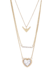 Multilayered Heart Necklace - ChicMela
