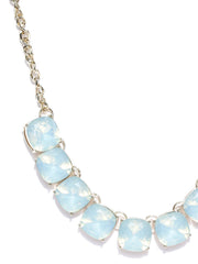 Gift Set- Luxe Range: 18k Gold Plated Opal Necklace with Multi-coloured Luxe Earrings - ChicMela