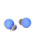 Double Sided Classic Studs- Navy Blue - ChicMela