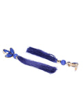 New York- Long Tassel Earrings- Navy blue - ChicMela