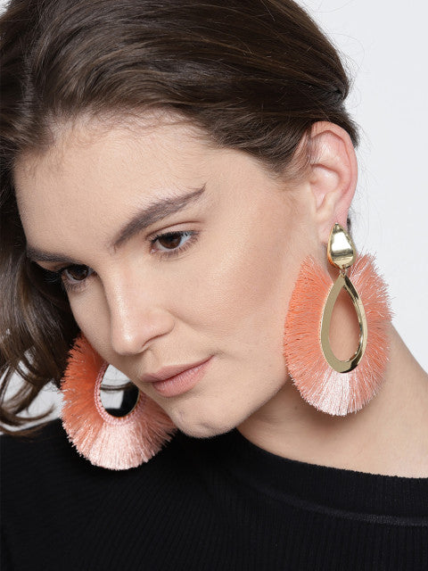 Tropical Statement Earrings-Pink - ChicMela