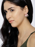 Detachable 2 in 1 Enamel & Pearl Stud Set-Pastel Pink - ChicMela