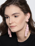 Kyra Pink Tassel Drops - ChicMela