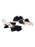 Quirky Black Tassel Earrings - ChicMela