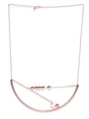 London- Geometric 18k Rose Gold Plated Necklace - ChicMela