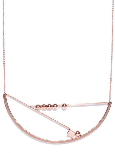 London- Geometric 18k Rose Gold Plated Necklace
