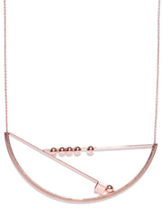 London- Geometric 18k Rose Gold Plated Necklace - ChicMela