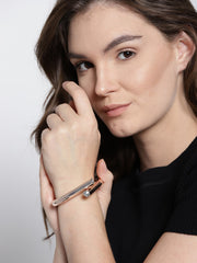 Twisted Statement Rose Gold Cuff - ChicMela