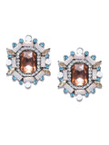Semi-precious Luxe Earrings- Multicolour - ChicMela