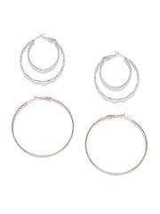 Silver Hoop Set - ChicMela