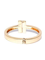 London- 18k Gold Plated Solid Cuff - ChicMela