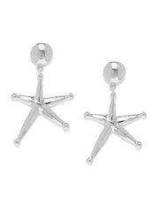 Celestial Silver Star Earrings - ChicMela