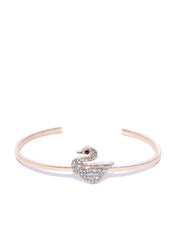 Swan Gold Plated Slip On Cuff - ChicMela