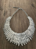 Silver Tribal Necklace - ChicMela