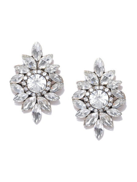 White Crystal Statement Studs