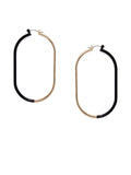 Black and Gold Hoops - ChicMela