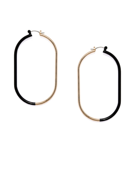 Black and Gold Hoops