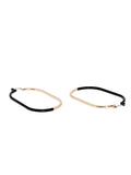 Black and Gold Hoops - ChicMela