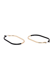 Black and Gold Hoops - ChicMela