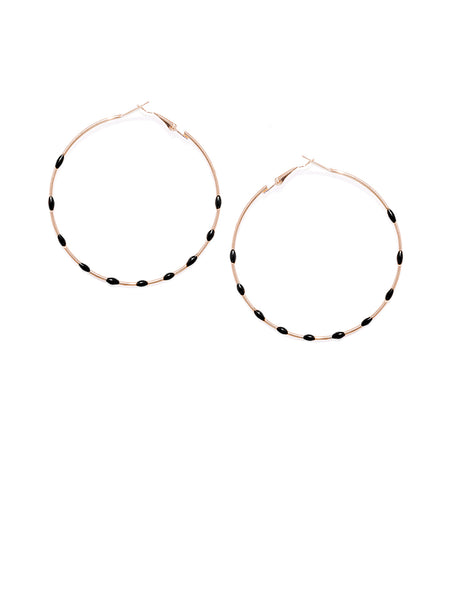 Black Dotted Circular Drops