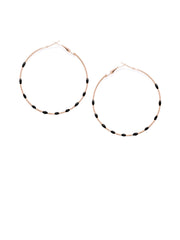 Black Dotted Circular Drops - ChicMela