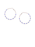 Blue Dotted Circular Hoops - ChicMela