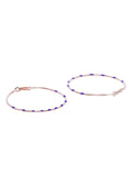 Blue Dotted Circular Hoops - ChicMela