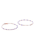 Blue Dotted Circular Hoops - ChicMela
