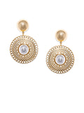 Circular Gold And Silver Earrings - ChicMela