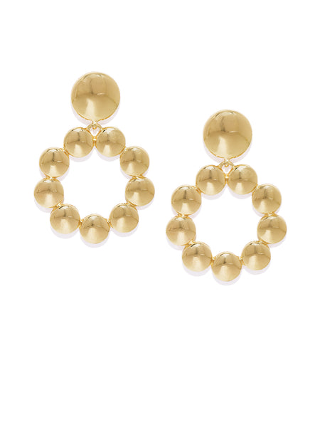 Gold Circular Earrings