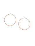 Peach Dotted Circular Hoops - ChicMela