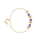 18K Gold Plated Evil Eye Charm Bracelet - ChicMela