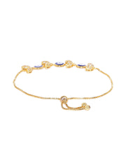 18K Gold Plated Evil Eye Charm Bracelet - ChicMela